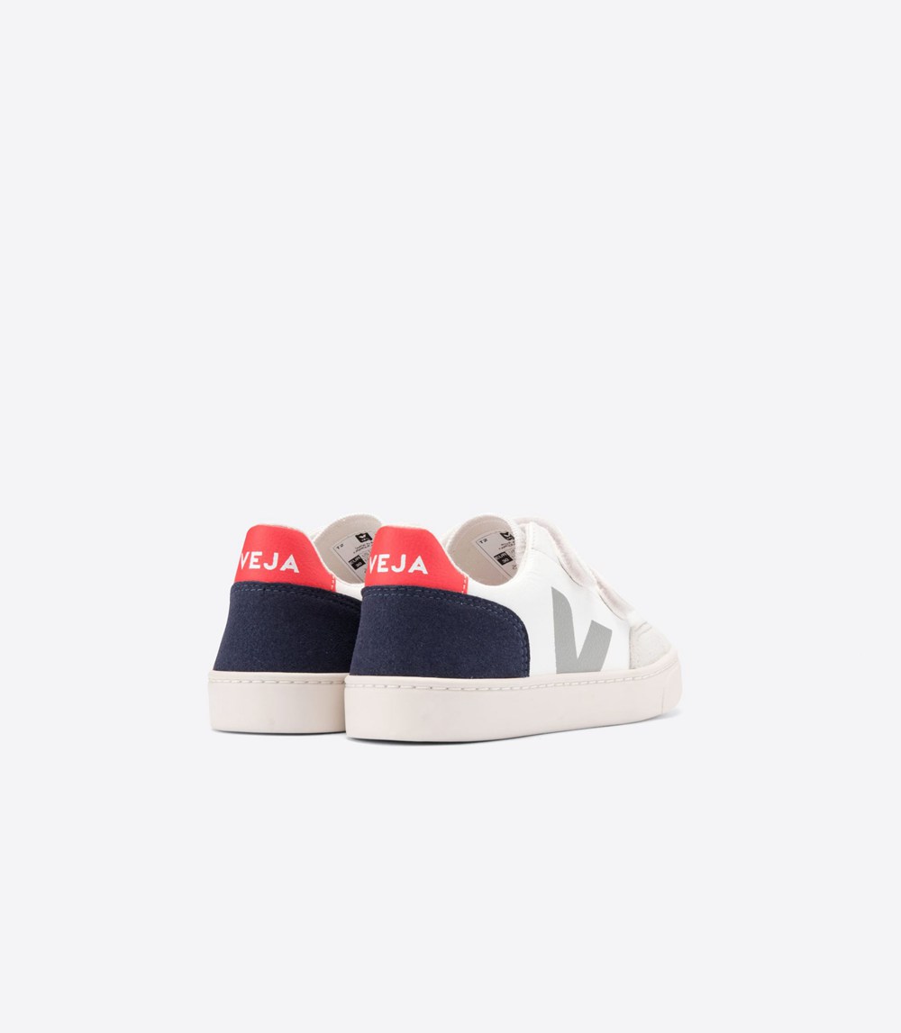 Veja Sneakers Copii - V-12 Velcro Chromefree - Albi - 3081562-QJ